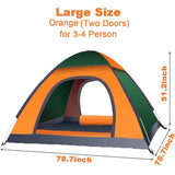 3-4 Person Automatic Quick Open Tent