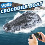 RC Boat Simulation Crocodile Head 2.4G Remote Control Joke Alligator