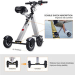 Foldable Electric Scooter Mini Tricycle, with Reverse Function and Screen Display