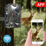 WiFi APP Trail Camera 4K 30MP Game Night Vision Motion Activated Waterproof