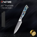 Steel Kitchen Knives Set Abalone Handle