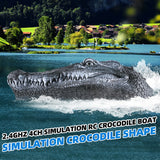 RC Boat Simulation Crocodile Head 2.4G Remote Control Joke Alligator