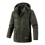 Winter Parka Men Fleece Thick Warm Hooded Military Jacket