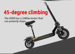 Dual Motor Electric Scooter with Seat 100KM Long Range  60KM/H High-Speed 10-Inch Pneumatic Tires Foldable