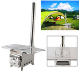 Portable Stainless Steel Wood Stove Double-walled With Heating and Cooking Capability