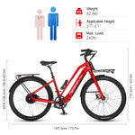 500W 48V 14AH Power Assist  E-Bike with 20mph Top Speed 45km