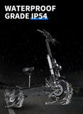 6000W Power Motor Electric Scooter 100km/h High Speed 13 inch Off Road Tire with Seat 30AH Strong Battery