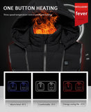 9 Areas Heated Hooded Vest Waterproof