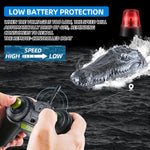 RC Boat Simulation Crocodile Head 2.4G Remote Control Joke Alligator