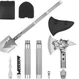 Folding Camping Ax Shovel Set  Multi-Function Tool Survival Kits  With Tactical Waist Pack