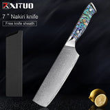 Steel Kitchen Knives Set Abalone Handle