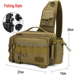 Single Shoulder Waist Pack Fishing Tactical Bag - activityasset