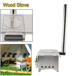 Portable Stainless Steel Wood Stove Double-walled With Heating and Cooking Capability