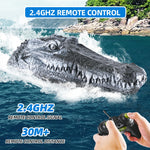 RC Boat Simulation Crocodile Head 2.4G Remote Control Joke Alligator