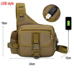 Single Shoulder Waist Pack Fishing Tactical Bag - activityasset