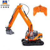 Long-Arm Radio Control Excavator Model Metal Bucket ABS Body