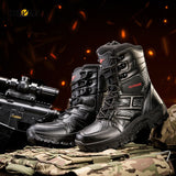 PLUS SIZE 39-47 US Military Boots Men Leather Combat Boots