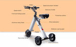 Foldable Electric Scooter Mini Tricycle, with Reverse Function and Screen Display