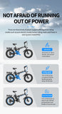 Folding Electric Bicycle Fat Tire Mountain  Ebike 20 Inch