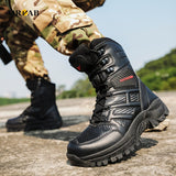 PLUS SIZE 39-47 US Military Boots Men Leather Combat Boots