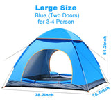 3-4 Person Automatic Quick Open Tent