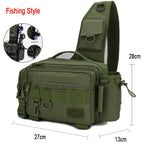 Single Shoulder Waist Pack Fishing Tactical Bag - activityasset