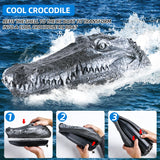 RC Boat Simulation Crocodile Head 2.4G Remote Control Joke Alligator