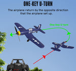 One-key Aerobatic RC Airplane RC Plane with 2.4Ghz 4CH Remote Control