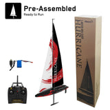 Hurricane 2 Channel Sailboat With 1 Meter Hull Length And ABS Plastic Waterproof Hull