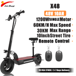 Dual Motor Electric Scooter with Seat 100KM Long Range  60KM/H High-Speed 10-Inch Pneumatic Tires Foldable