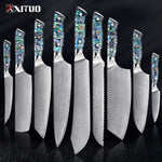 Steel Kitchen Knives Set Abalone Handle