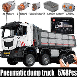 Truck Building RC Pneumatic Dump Truck with Motor Building Blocks with App