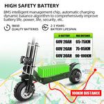 6000W Power Motor Electric Scooter 100km/h High Speed 13 inch Off Road Tire with Seat 30AH Strong Battery