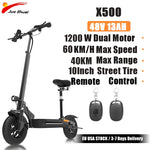 Dual Motor Electric Scooter with Seat 100KM Long Range  60KM/H High-Speed 10-Inch Pneumatic Tires Foldable