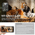 WiFi APP Trail Camera 4K 30MP Game Night Vision Motion Activated Waterproof