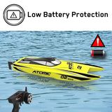 Atomic 45mph High-Speed Lake Racing Remote Control RC Boat 2.4Ghz  with ABS Unibody Blow Plastic Hull