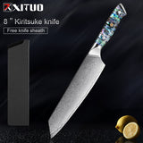 Steel Kitchen Knives Set Abalone Handle