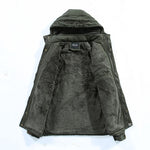 Thick Warm Parka Fur Coat Male Vintage Military Windbreaker