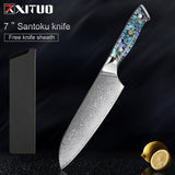 Steel Kitchen Knives Set Abalone Handle