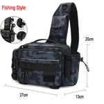 Single Shoulder Waist Pack Fishing Tactical Bag - activityasset