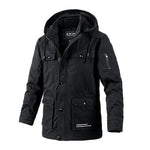 Winter Parka Men Fleece Thick Warm Hooded Military Jacket