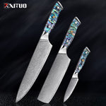 Steel Kitchen Knives Set Abalone Handle