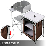 Foldable Outdoor Kitchen Table With Storage - activityasset