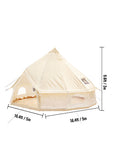 4-12 Person Waterproof Cotton Canvas Bell Tent W/ Stove Hole