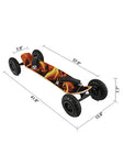 Mountainboard Cross Country Skateboard All Terrain Longboard with 95A Shock Absorber