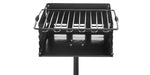 Heavy Duty Grilll Single Post w/ Cooking Grate 360º Adjustable Park-Style