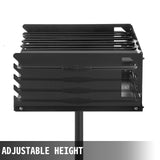 Heavy Duty Grilll Single Post w/ Cooking Grate 360º Adjustable Park-Style